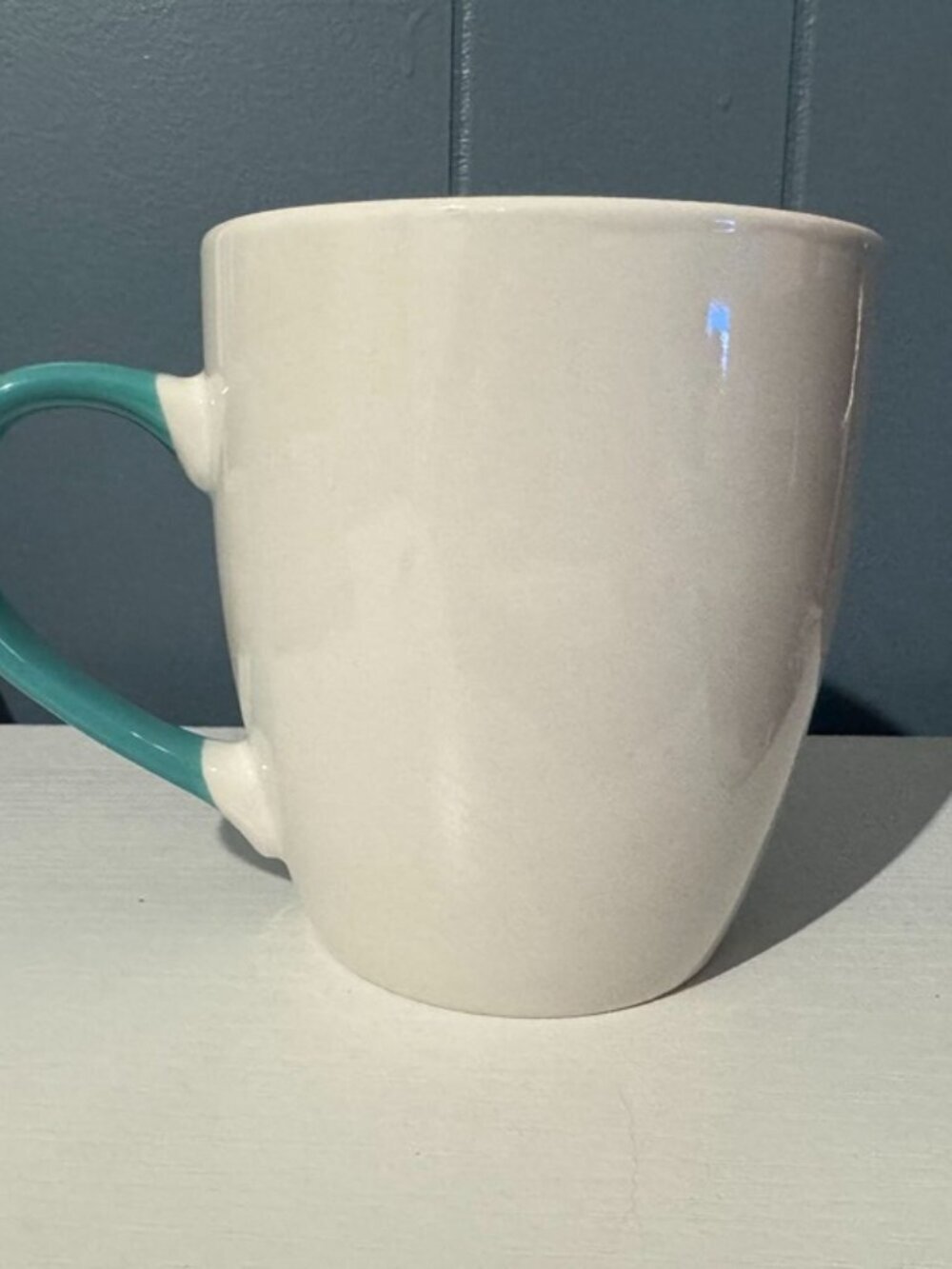 Cracker Barrel No Drama Llama Coffee Tea Kitsch Mug Cute Llama Cup Teal Handle - Picture 2 of 4